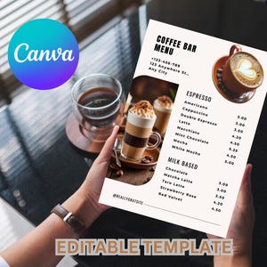 Printable Digital Food Menu Instant Download | Editable Menu Template | Restaurant Menu Design | Chef Menu Board Signage | Menu Planner Kit