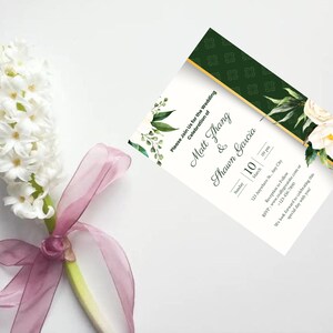 Florale Hochzeitseinladung zum Ausdrucken | Sofortiger Download Digitales Produkt | Boho Einladung Vorlage | Bearbeitbare rustikale Karte | Bearbeitbares Vorlagenset