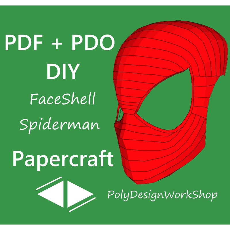 Spiderman Face Shell Template Etsy