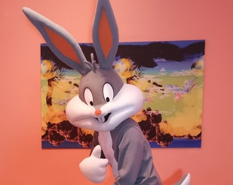 Fantasia de mascote de coelho feita à mão - Tamanho adulto, sob medida - Perfeita para eventos e apresentações.
