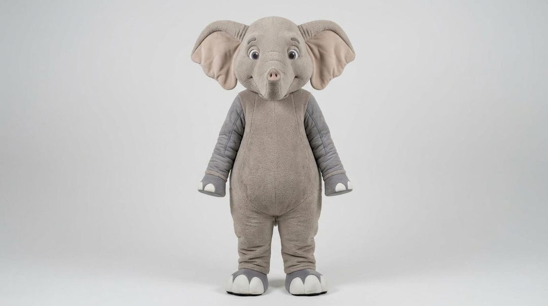 Elephant Mascot Costume | Full Body Plush Animal Suit | Event Party ...