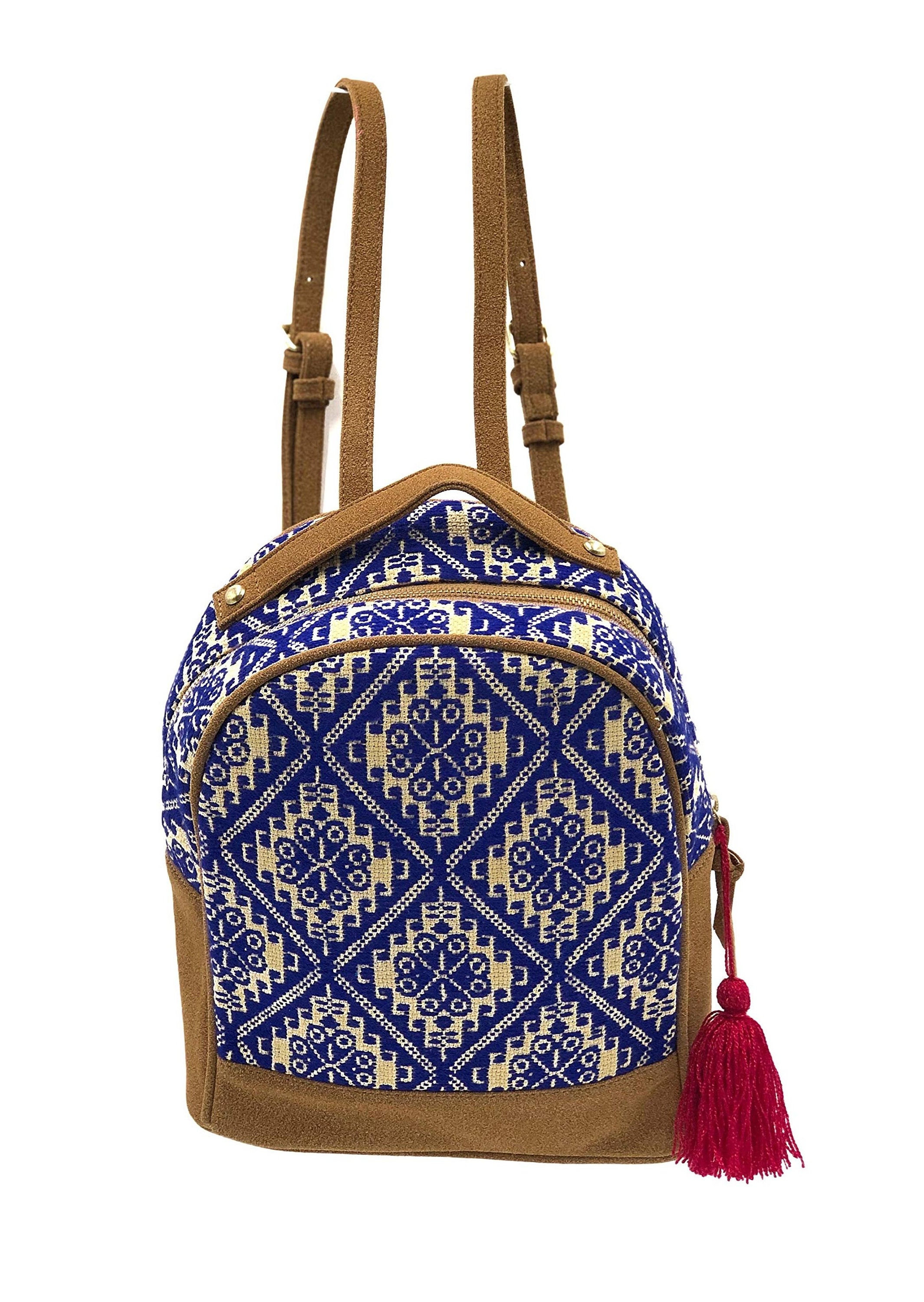 Blue backpack hand embroidery unique piece embroidered Etsy