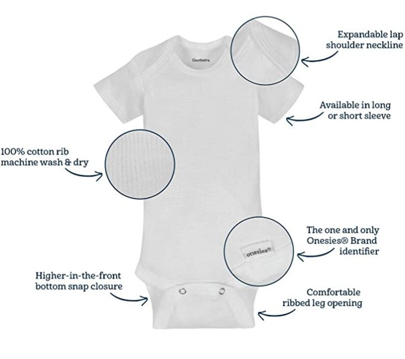 Embroidered Personalized baby onesies