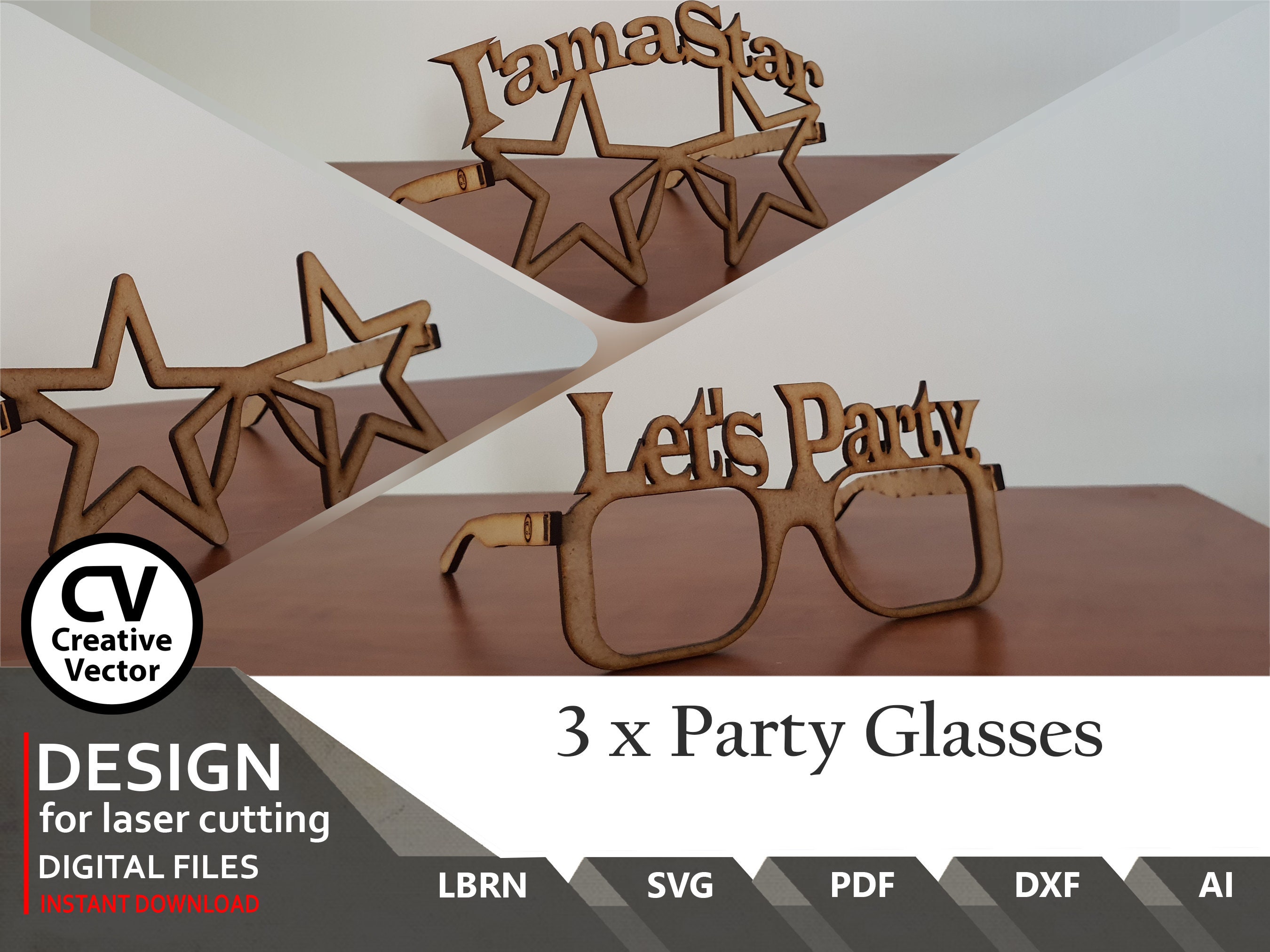 File lasercut glasses Italia