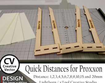 Files for laser cutting - Quick Distances for Proxxon THERMOCUT 230 styrofoam cutting with hot wire | XCS | SVG | Dxf | Lightburn | Hot Wire