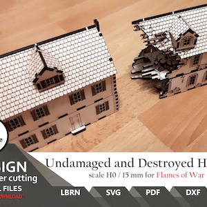 Modular Normandy House SVG: Wargame Terrain, Flames of War Scale (Digital Files)
