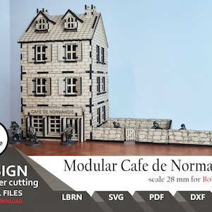 Fichiers de découpe laser Café de Normandie : modèle Wargaming (SVG, DXF, LBRN)