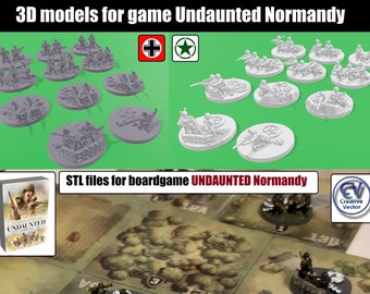 Undaunted Normandy 3D Models: USA/Germany Soliders STL Files. Without supports! (Digital Files)
