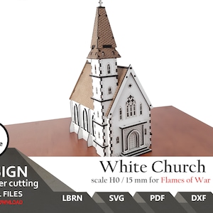 Archivos para corte láser Modelo de Iglesia: Terreno escala 15 mm (SVG, LBRN, Dxf)