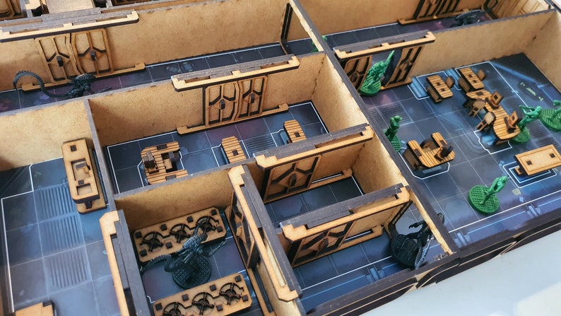 Files for Laser Cutting Aliens Board Game 3D Scenery SVG DXF XCS Lbrn ...