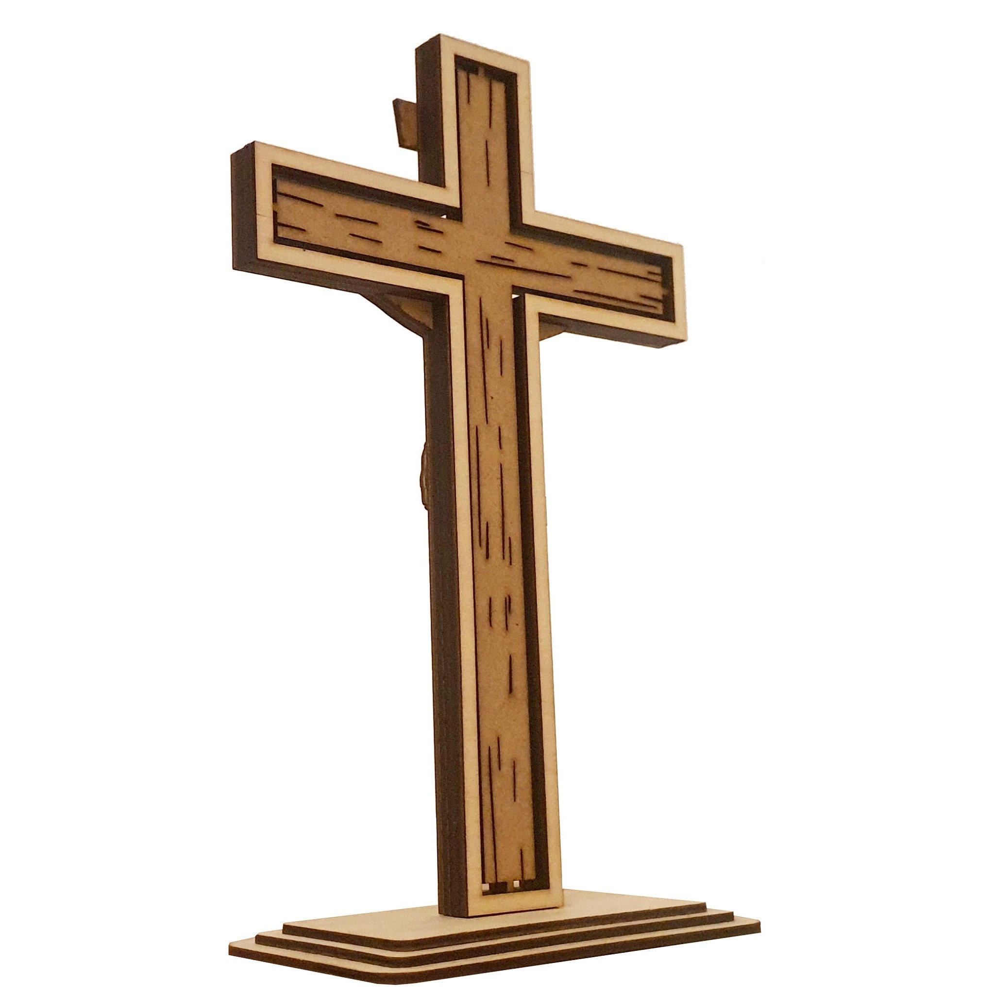 Jesus on Cross Files for Laser Cut : 5 Layer SVG DXF XCS Lightburn ...