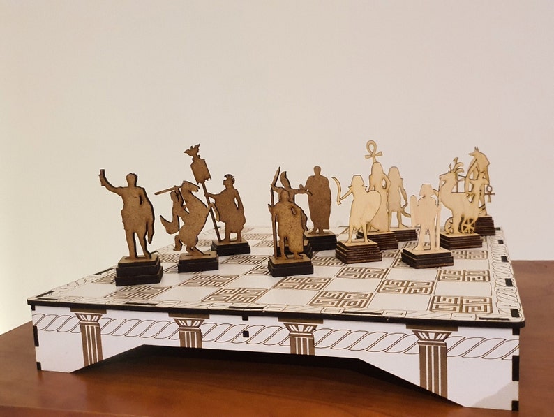 Caesar Vs Cleopatra Chess Set Files for Laser Cut (SVG,XCS, DXF) - Etsy ...
