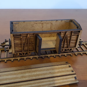 Wild West Freight Wagon + Rails: Files for Laser Cut (28mm-34mm Scale ...