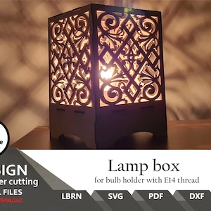 Night Lamp | SVG | DXF | Ai | Lightburn | Easy to laser cut | Art svg | Patterns svg | Files svg | Lamp svg | Home light svg | Laser burn