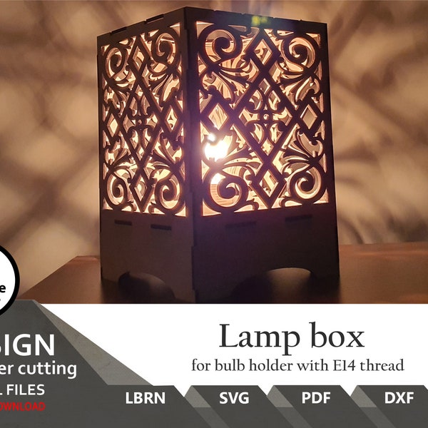 Night Lamp | SVG | DXF | Ai | Lightburn | Easy to laser cut | Art svg | Patterns svg | Files svg | Lamp svg | Home light svg | Laser burn