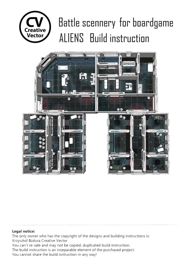 Files for Laser Cutting Aliens Board Game 3D Scenery SVG DXF XCS Lbrn ...