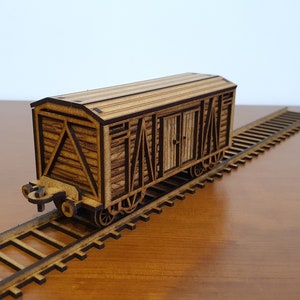 Wild West Freight Wagon + Rails: Files for Laser Cut (28mm-34mm Scale ...
