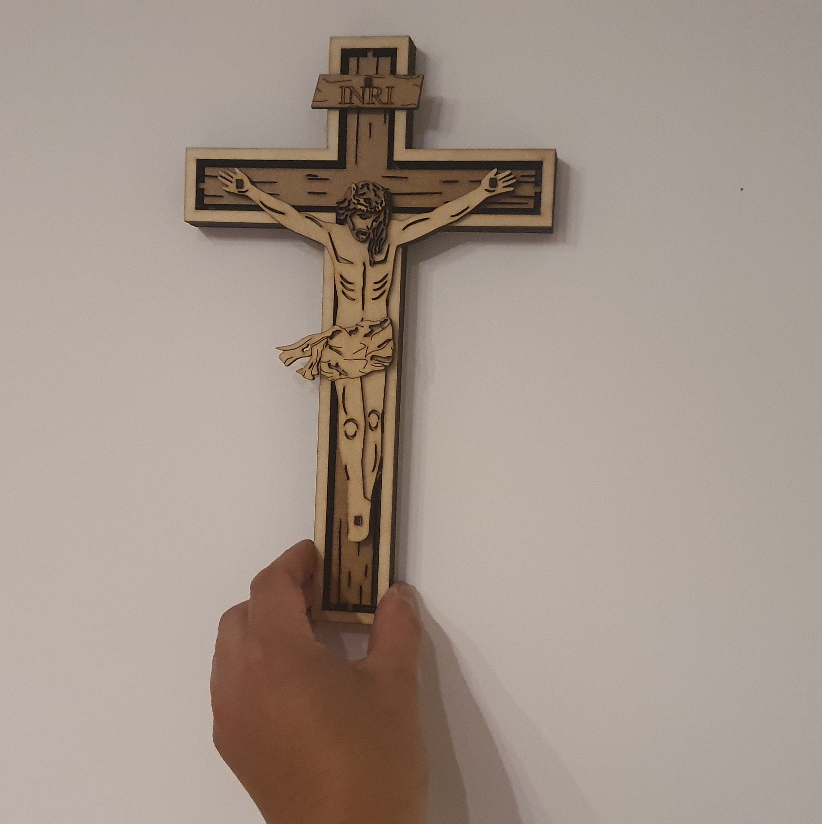 Jesus on Cross: 6-layer LASER FILES for Cut Wall Hanging (SVG, Dxf,xcs ...