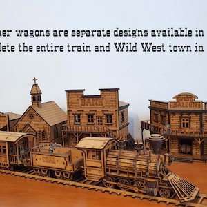 Wild West Freight Wagon + Rails: Files for Laser Cut (28mm-34mm Scale ...