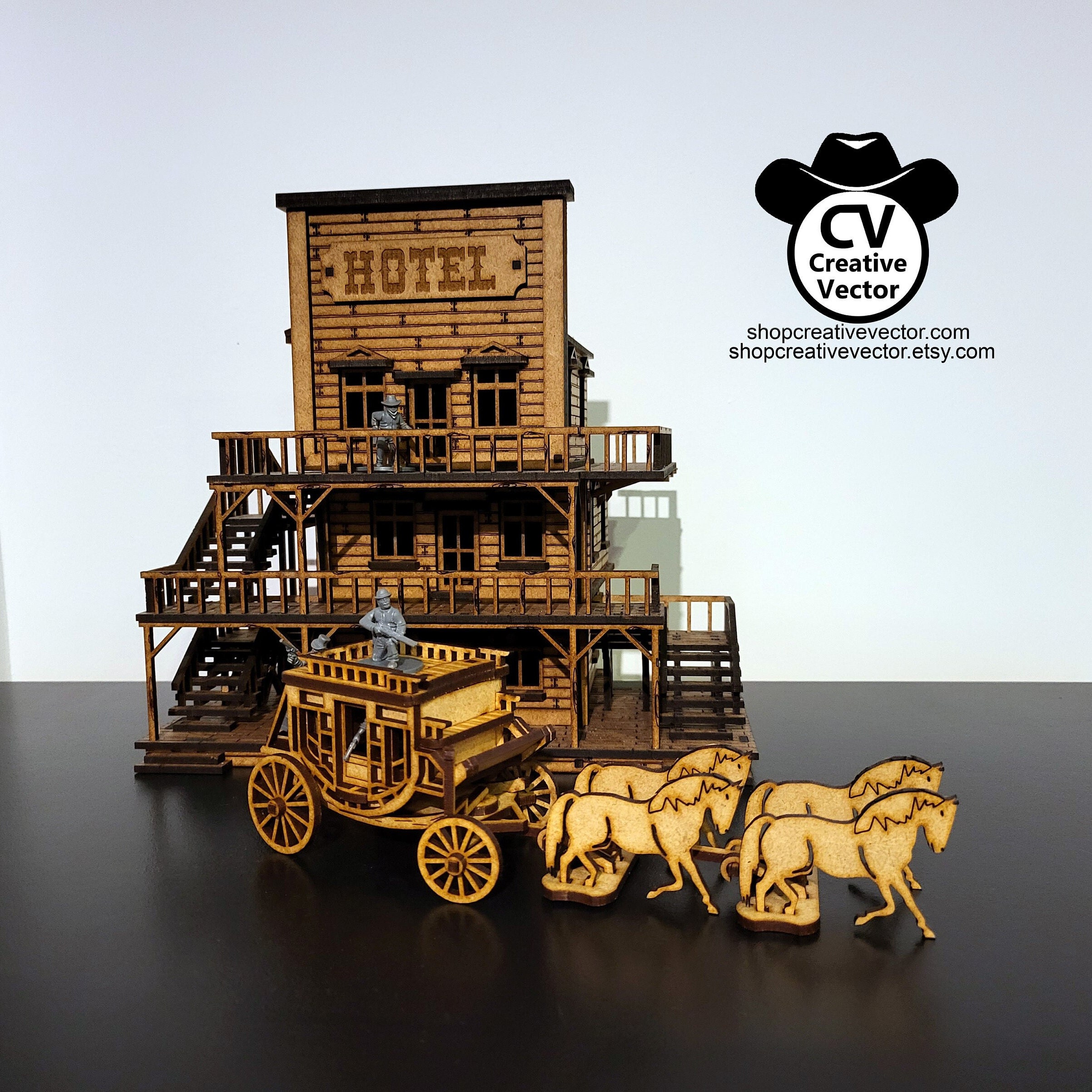 Laser Cut Files - Wild West Stagecoach SVG | XCS | Dxf | Ready for ...