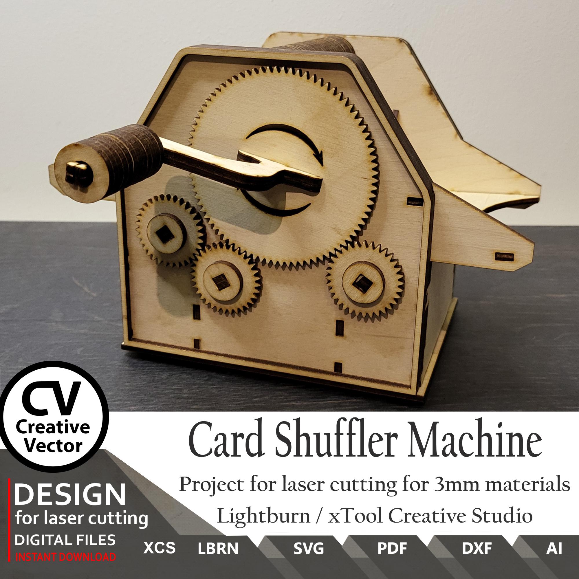 Card Shuffler Machine Files for Laser Cut: SVG, XCS, DXF Lightburn Xtool -  Etsy