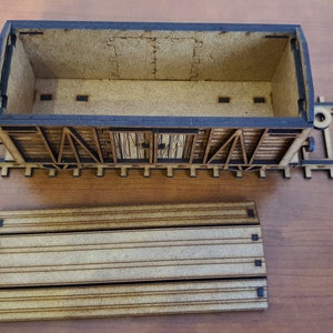 Wild West Freight Wagon + Rails: Files for Laser Cut (28mm-34mm Scale ...