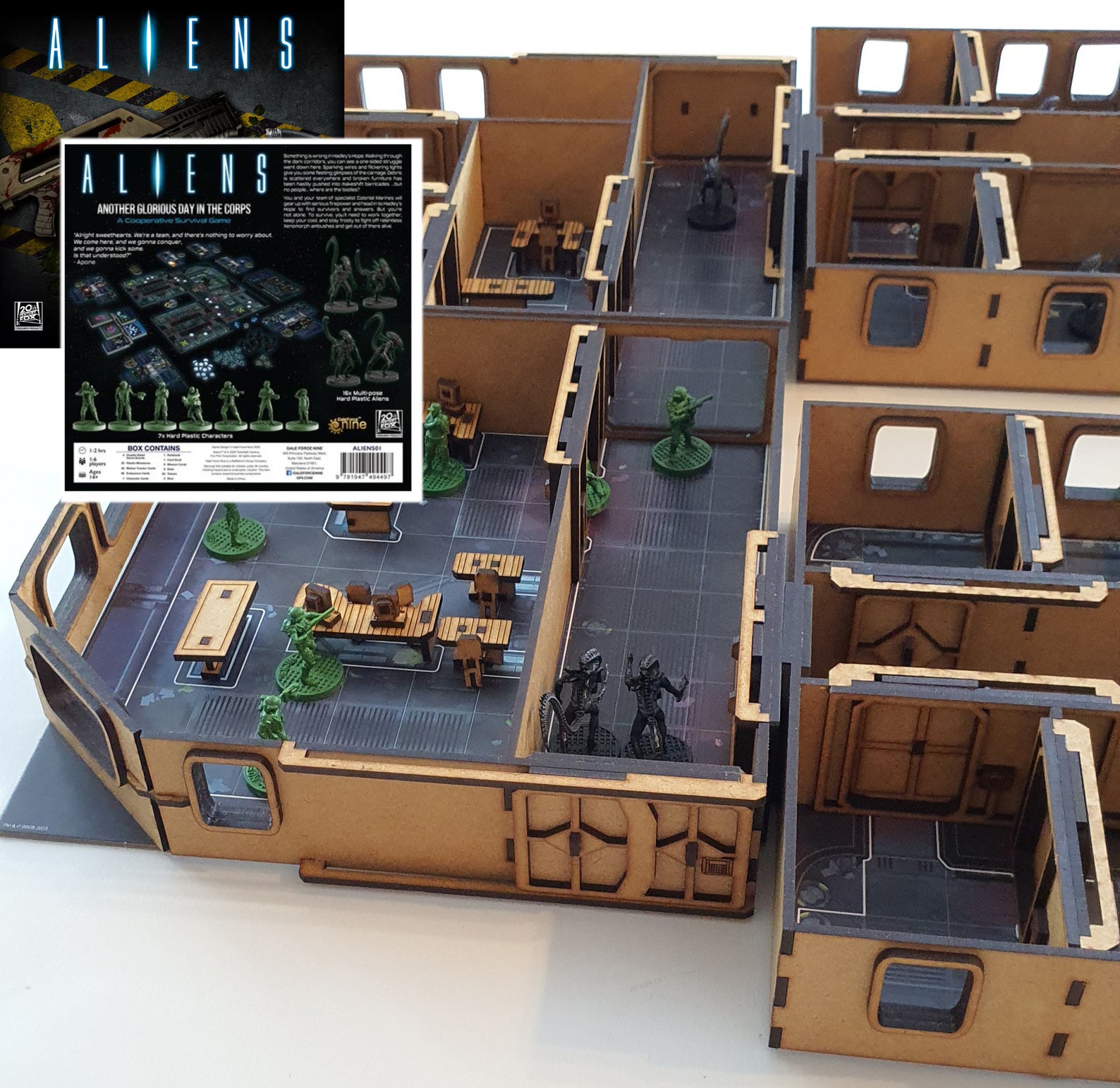 Files for Laser Cutting Aliens Board Game 3D Scenery SVG DXF XCS Lbrn ...