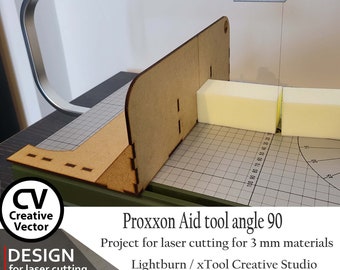 Outil auxiliaire angle 90 pour pince coupante à fil chaud Proxxon | Projet de découpe laser | XCS | SVG | Coup de foudre | Fichiers laser | Instructions de montage Fil chaud