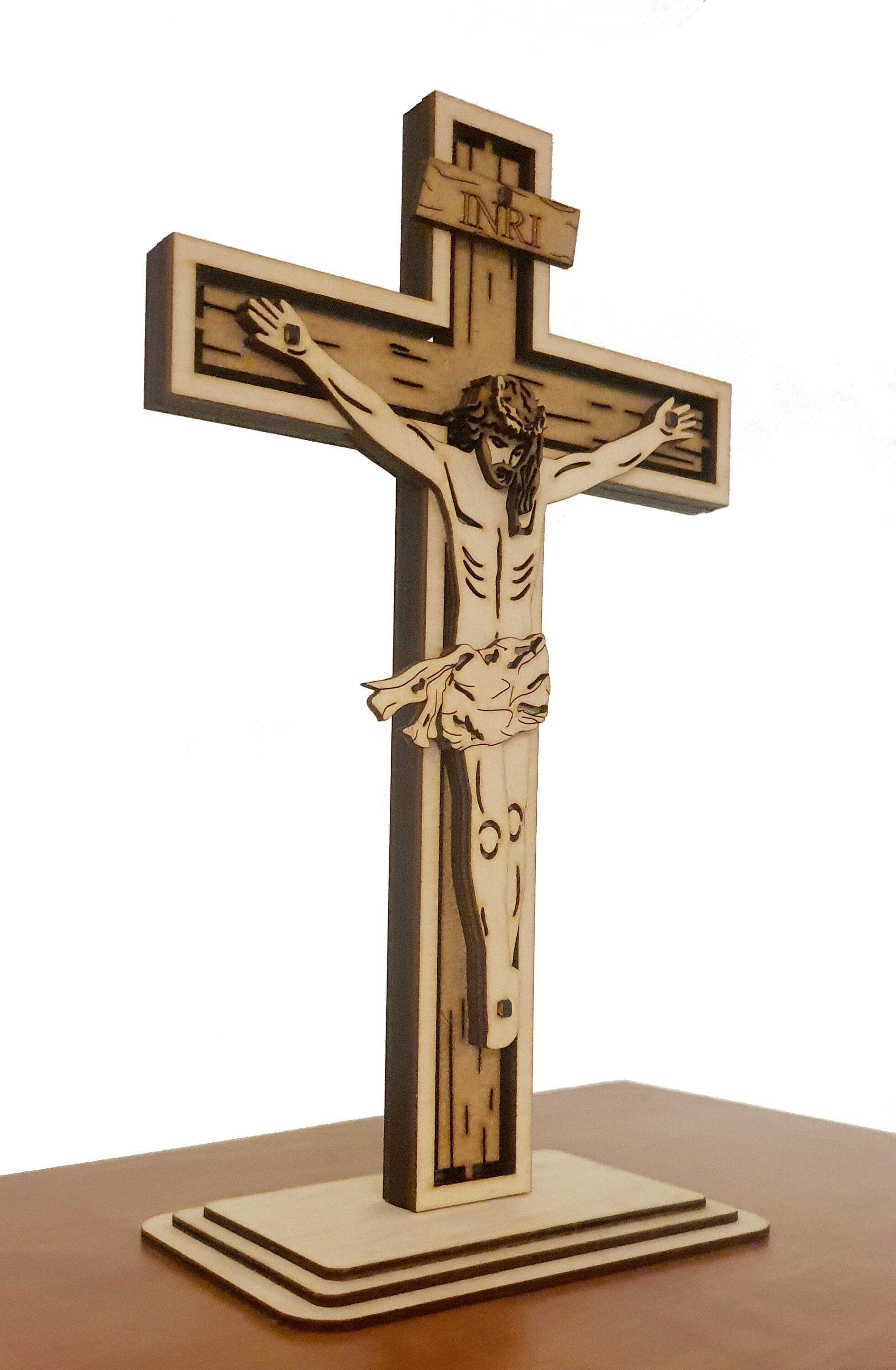 Jesus on Cross Files for Laser Cut : 5 Layer SVG DXF XCS Lightburn ...
