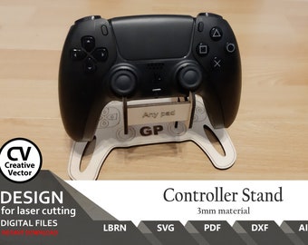 Controller Stand | SVG | DXF | Ai | Lightburn | Easy to laser cut | Art svg | Patterns svg | pad svg | Games svg | Console | Files svg | PS5