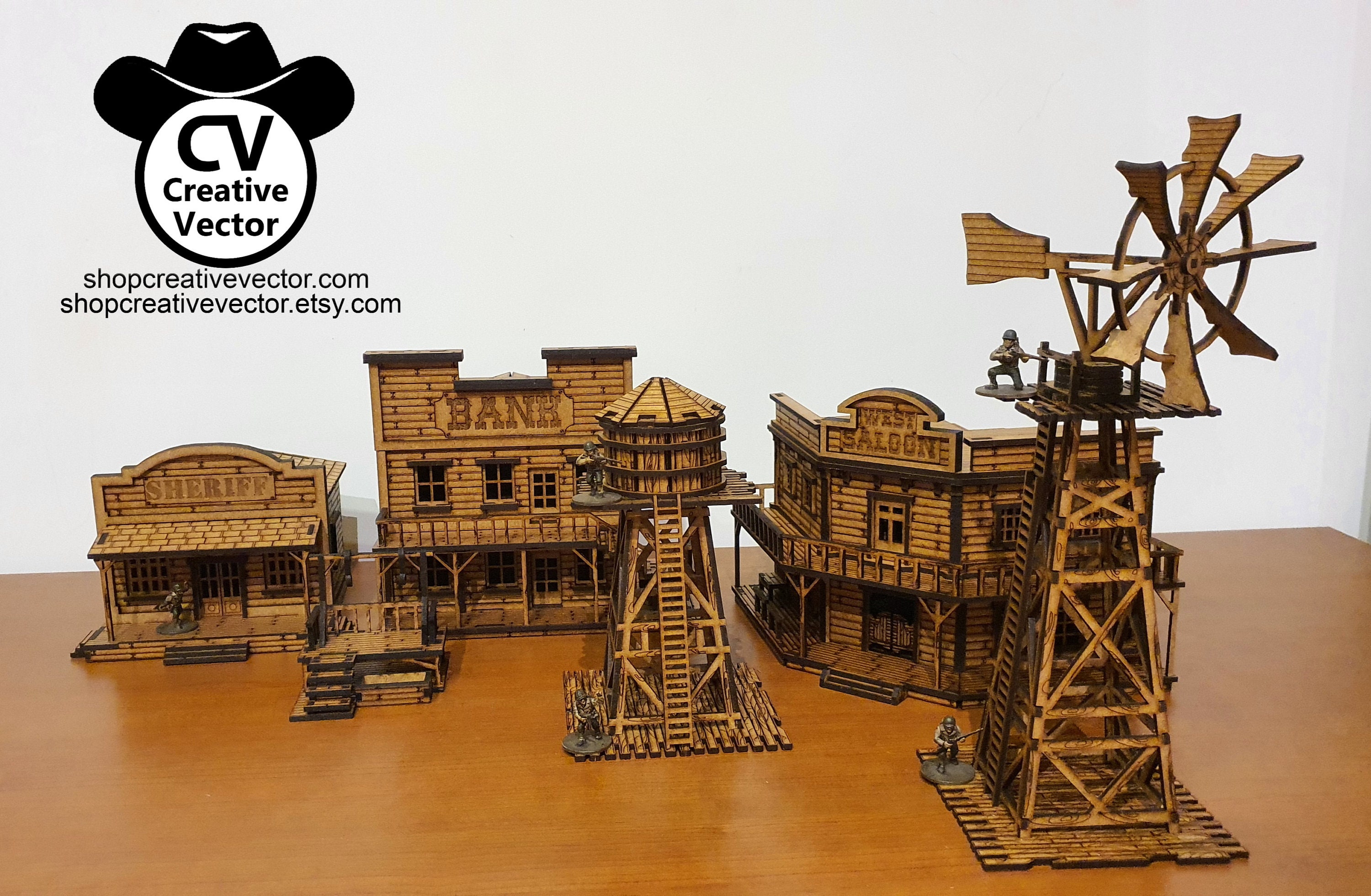 Wild West Water Tower Files for Laser Cut : 28-34mm Scale (digital ...