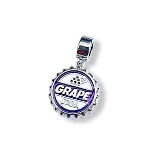 Grape Bottle Cap Soda Dangle Charm
