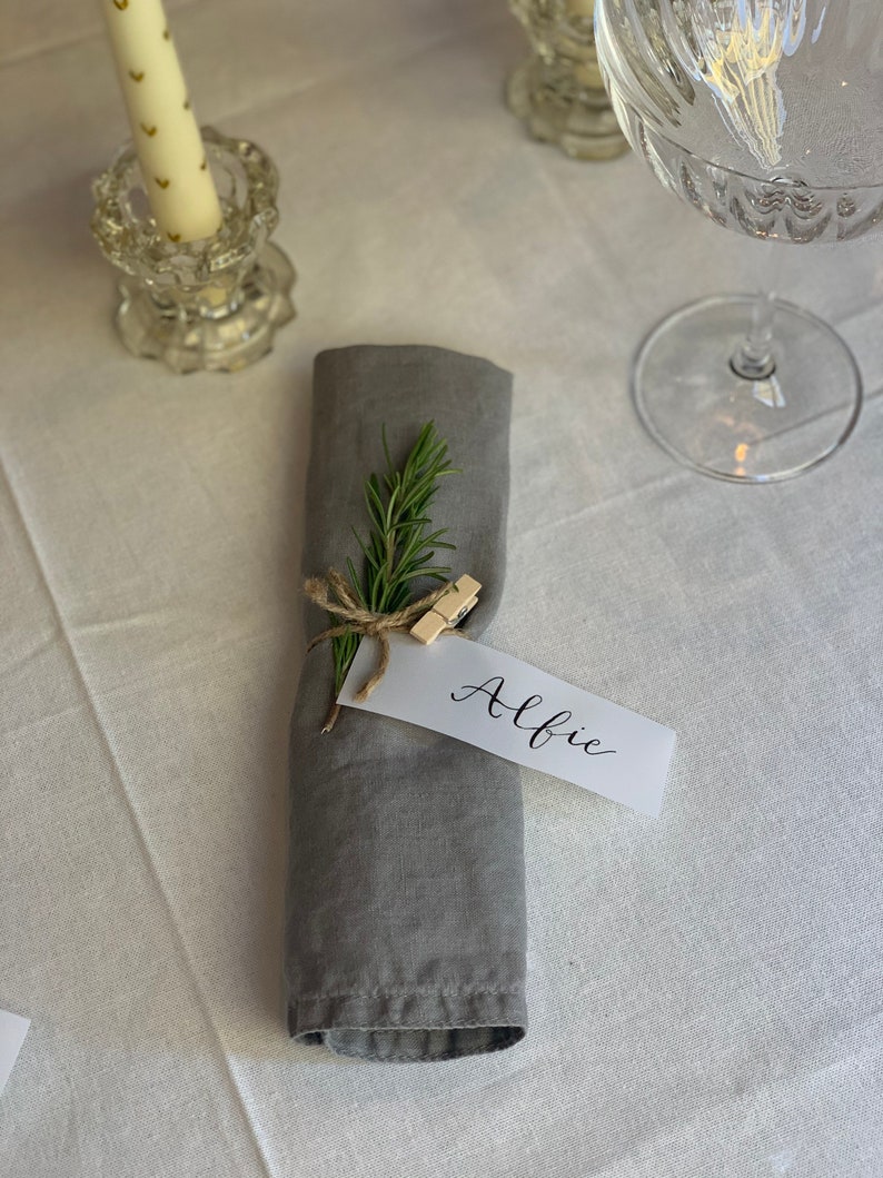 Calligraphy Place Names / Name Tags Vellum Etsy