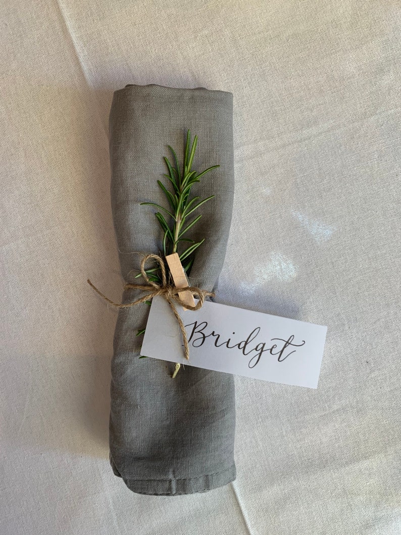 Calligraphy Place Names / Name Tags Vellum Etsy