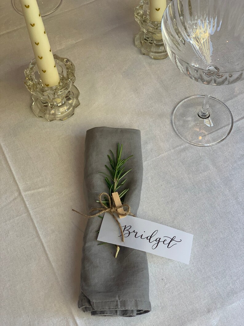 Calligraphy Place Names / Name Tags Vellum Etsy