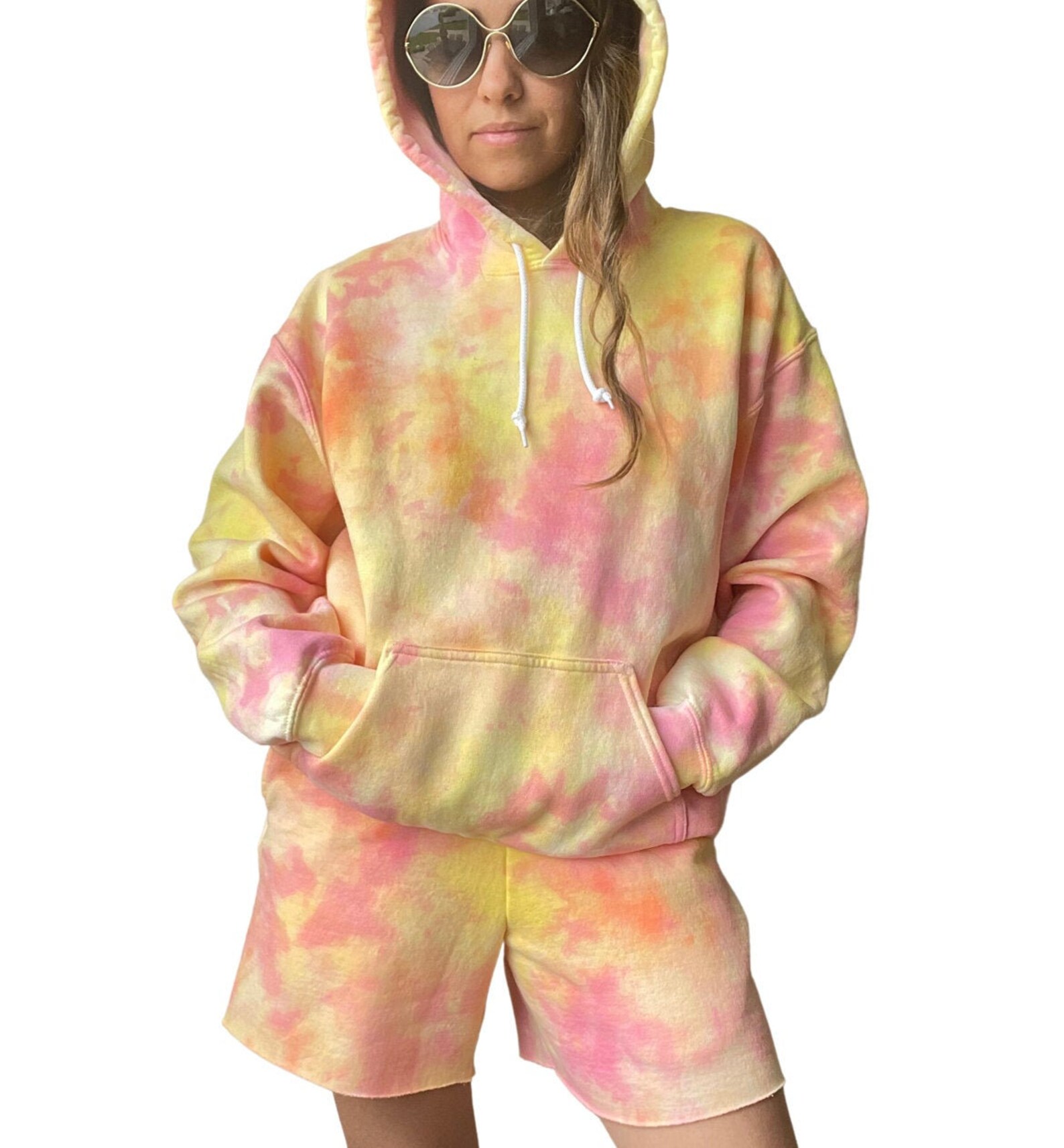 tie dye sweat short set