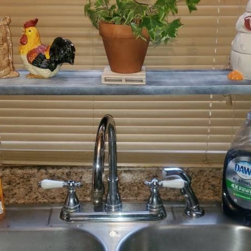 Sink Shelf Wood Kitchen Shelf Kitchen Organizer Over Etsy