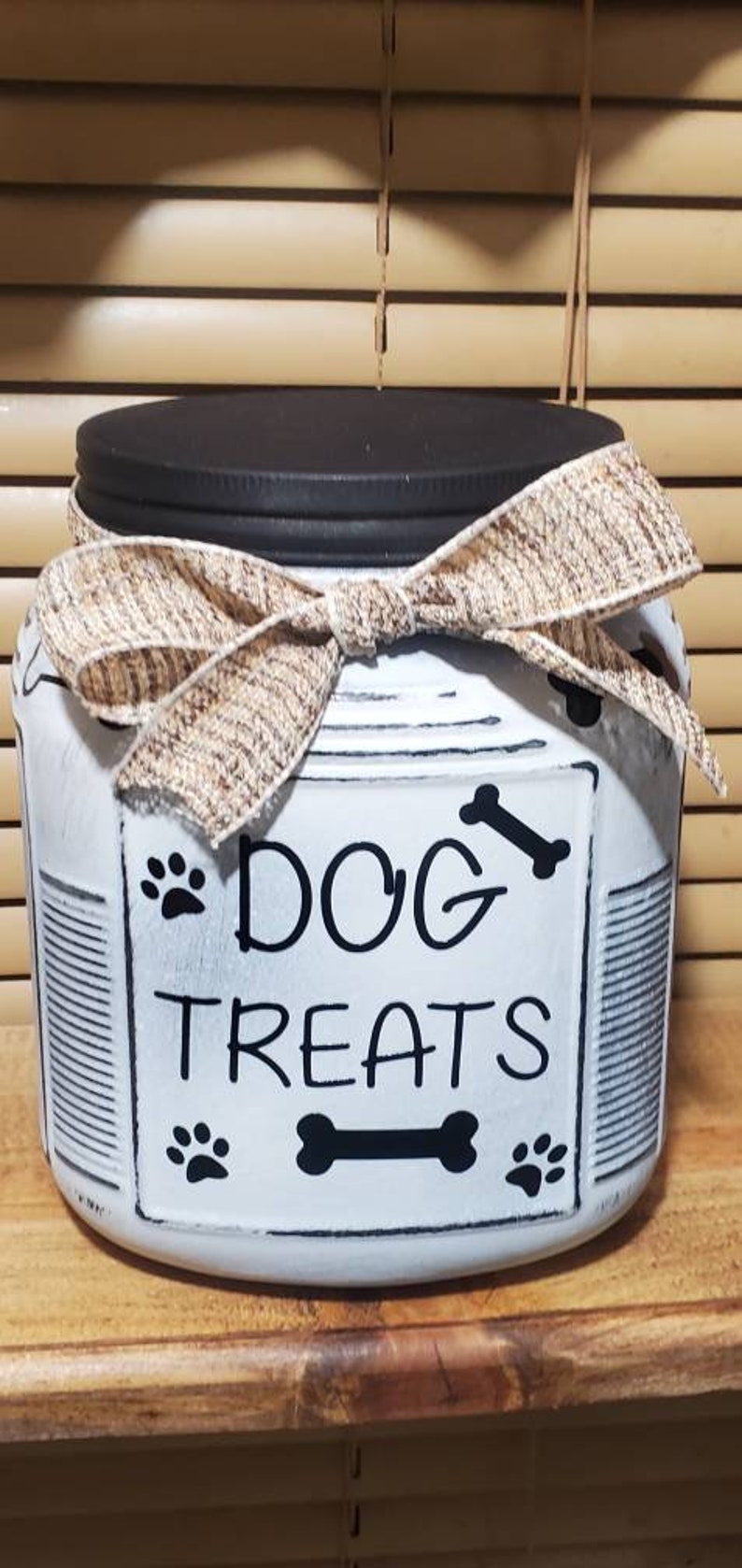 Dog Treat Jar Pet Treat Jar Cat Treat Jar Mason Jar Rustic Etsy