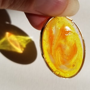 Abstract Oval Fire Elemental Pendant