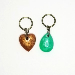 Handmade Natural and Tarnished Copper Themed Charms for a Collar or Other Accessory – Small (2 Pack)