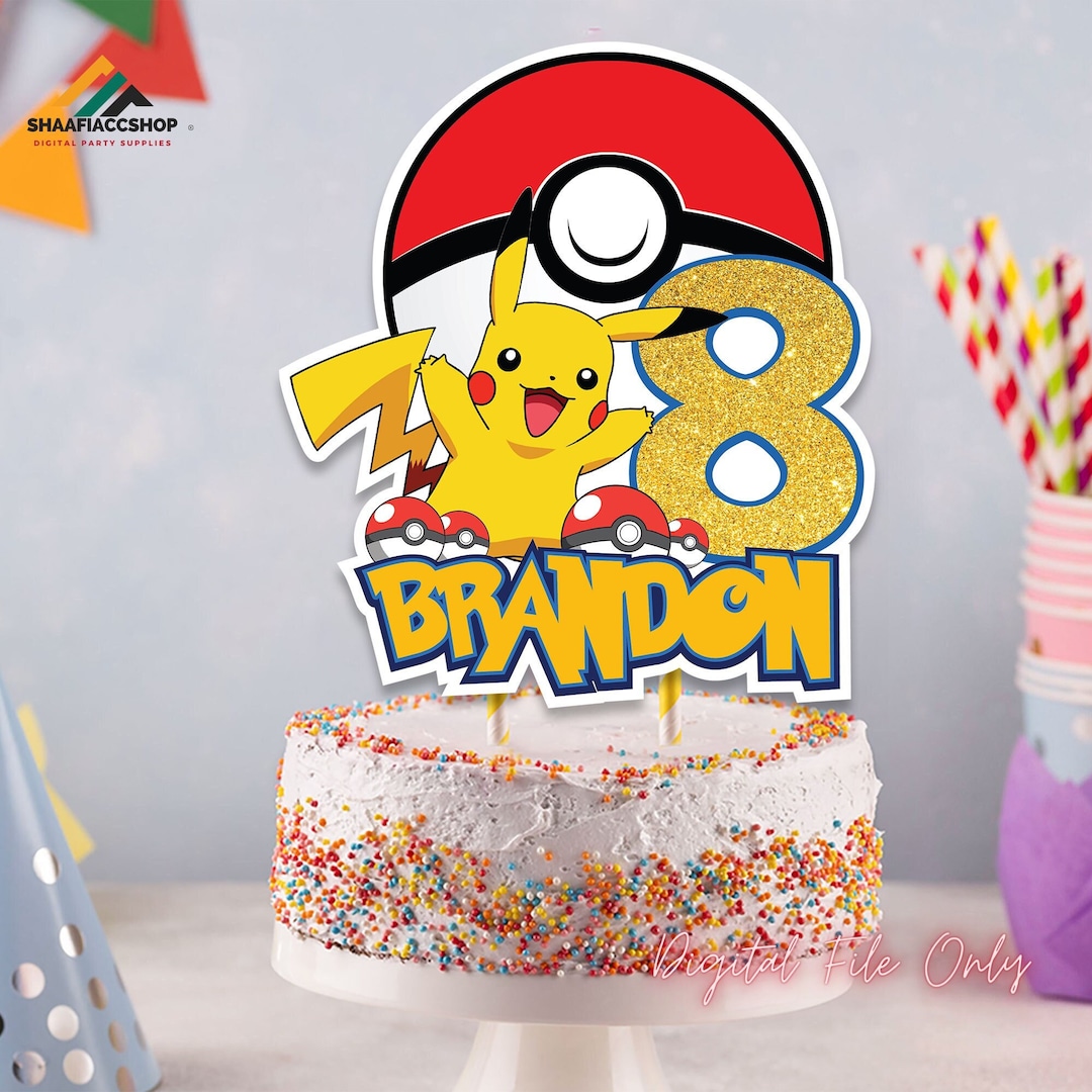 Printable Pokemon Cake Topper Pokemon Toppers Digital File - Etsy