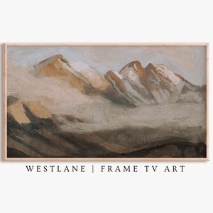 Samsung Frame TV Art | Rustic Mountain Painting | DIGITAL Download TV223
