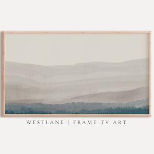 Modern Landscape Frame TV Art Blue Abstract | Contemporary DIGITAL TV Download
