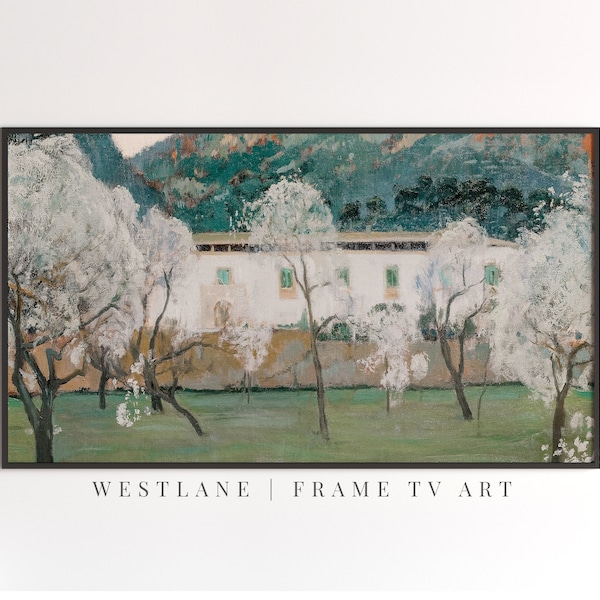 Samsung Frame TV Art Vintage Summer Landscape Painting | Farmhouse DIGITAL TV Download