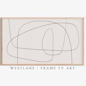 Modern Neutral Samsung Frame TV Art | Minimalist Line Drawing | DIGITAL TV162