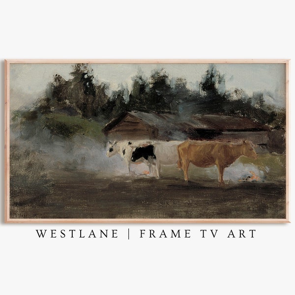 Samsung Frame TV Art | Vintage Farmhouse Painting | Country Art DIGITAL TV205