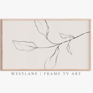 Samsung Frame TV Art | Neutral Modern Farmhouse Botanical | DIGITAL TV169
