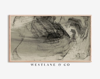 Frame TV Vintage Neutral Abstract | Industrial Farmhouse DIGITAL TV Art