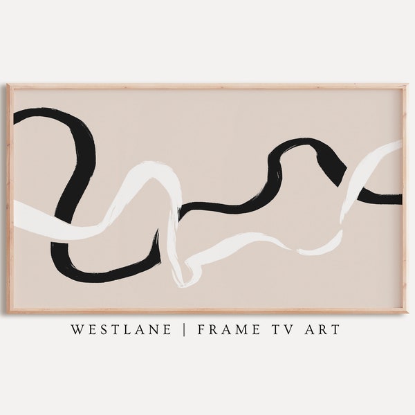 Samsung Frame TV Art Abstract Neutral Modern Shapes | Contemporary DIGITAL TV Download