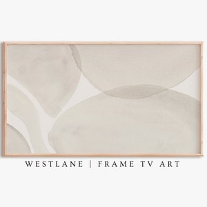 Samsung Frame TV Art | Neutral Muted Minimalist Abstract Painting | DIGITAL TV Download